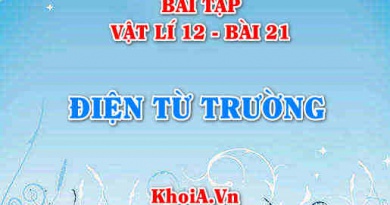 Bài tập Điện từ trường: Giải bài tập 1, 2, 3, 4, 5, 6 trang 111 SGK Vật lí 12 bài 21